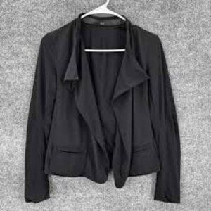 Marithe  Francois Girbaud Women's Blazer Size 7 Black Cravatatakiller